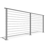 View Cable Railing System with Flat Top